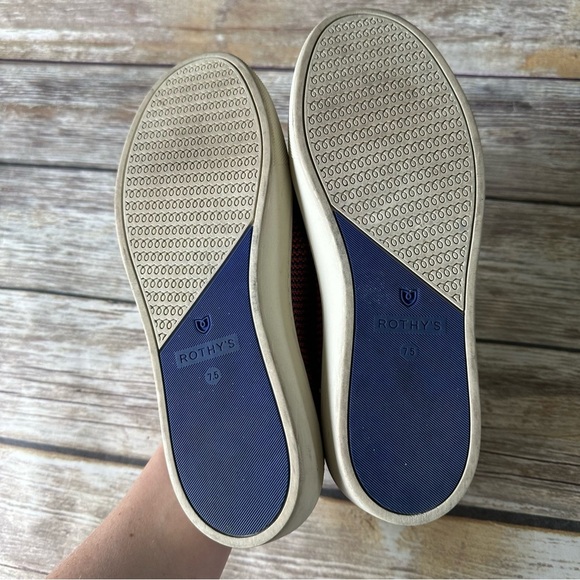 Rothy’s Tangerine Triple Stitch Slip On Sneakers Shoes 7.5 - Picture 7 of 11